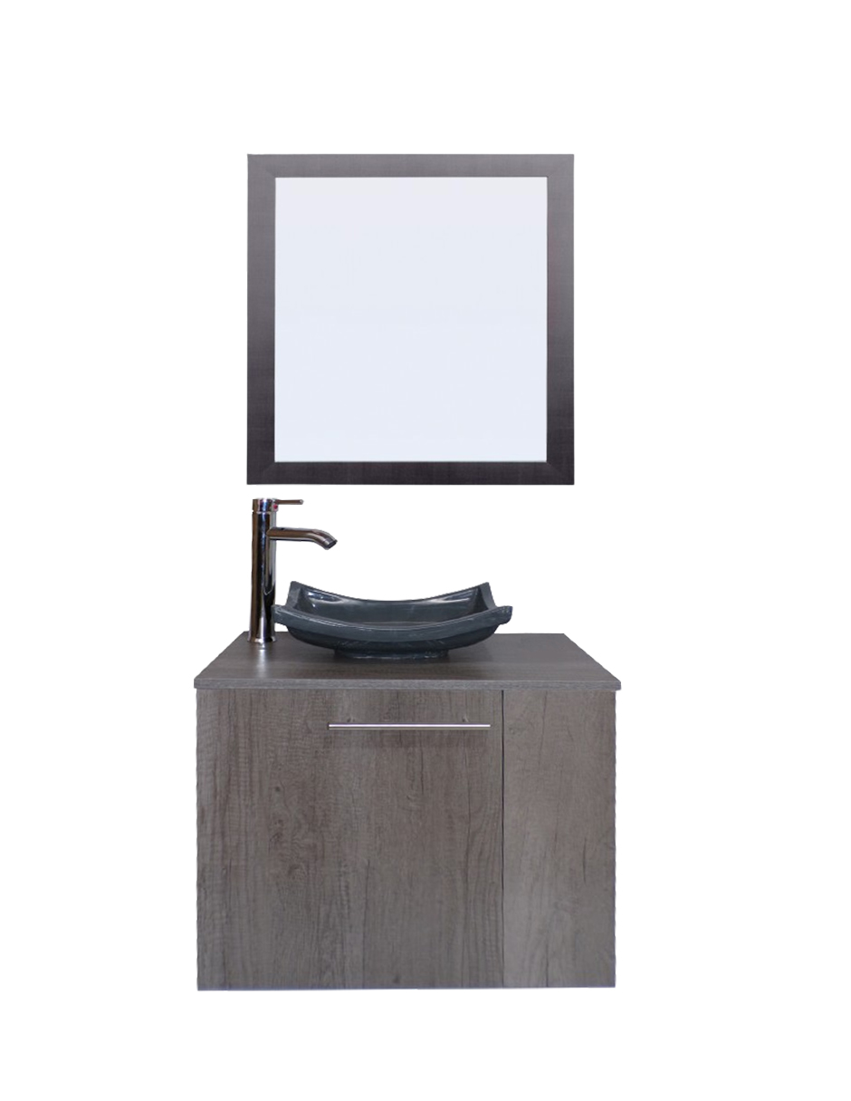 Foto 2 pulgar | Gabinete Para Baño Con Lavabo Y Espejo Decorativo 60x50cm Vernier