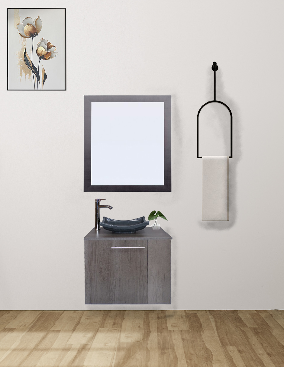 Foto 2 | Gabinete Para Baño Con Lavabo Y Espejo Decorativo 60x50cm Vernier