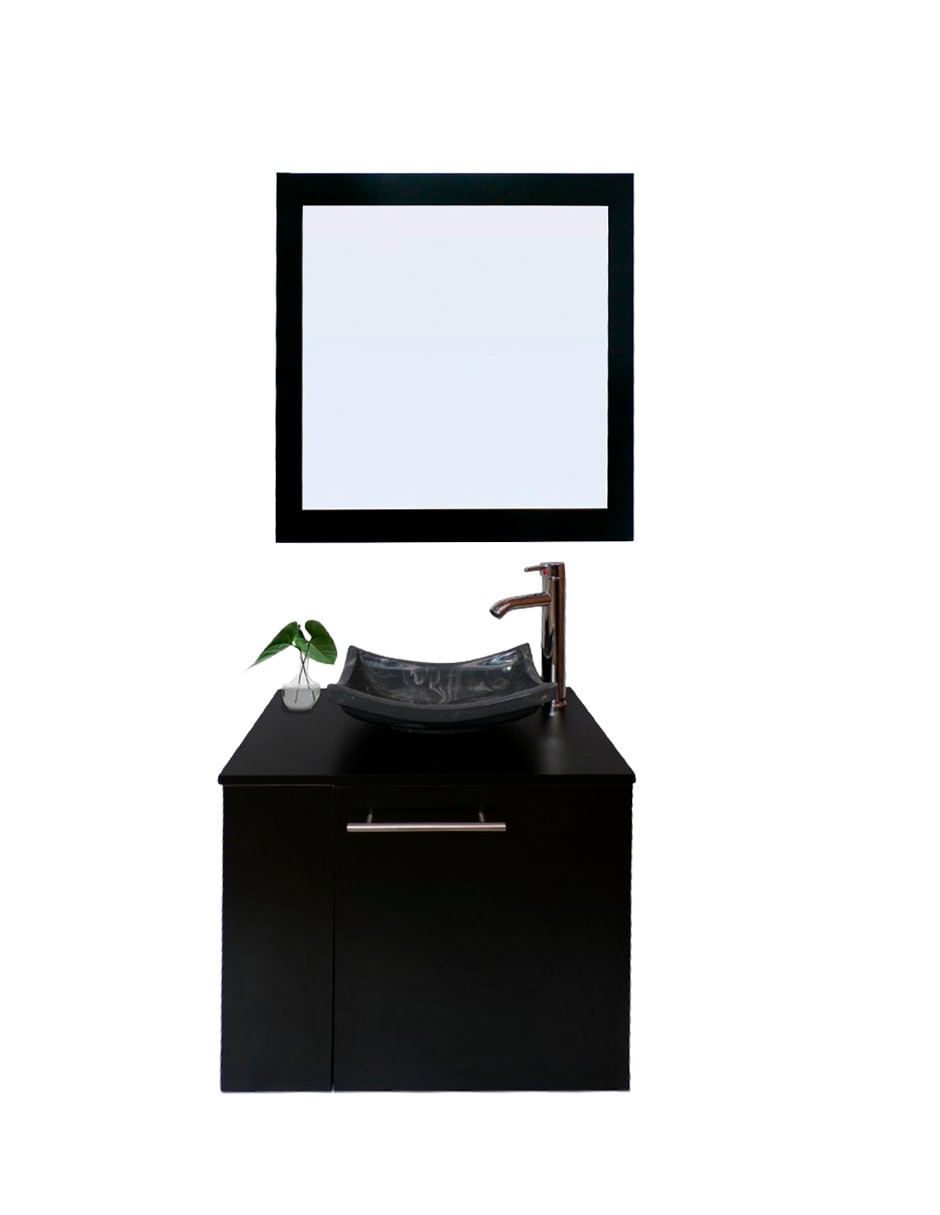 Gabinete de Baño con Lavabo y Espejo Decorativo Vernier 60x50cm $5,579