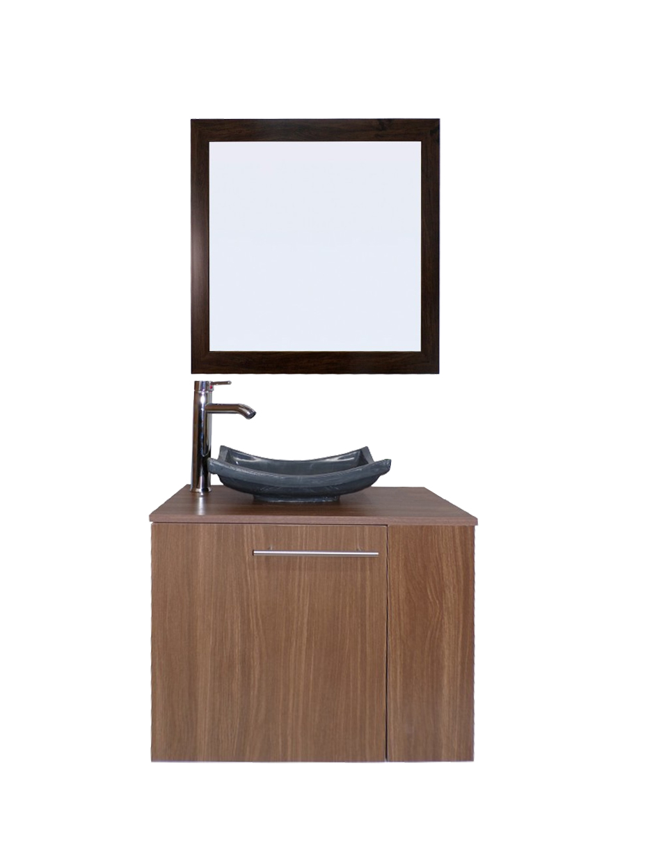 Gabinete Para Baño Con Lavabo Y Espejo Decorativo 60x50cm Vernier