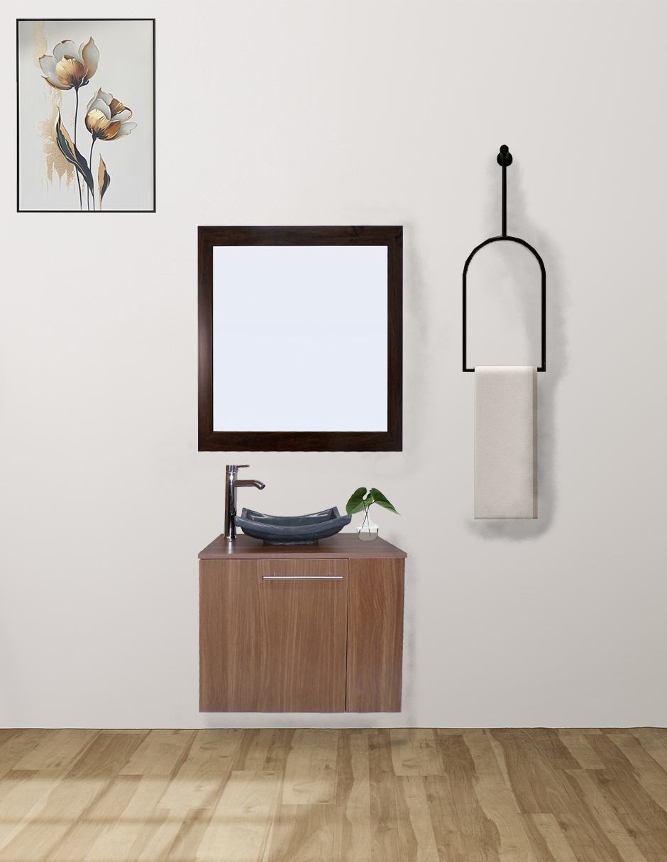 Foto 2 | Gabinete Para Baño Con Lavabo Y Espejo Decorativo 60x50cm Vernier