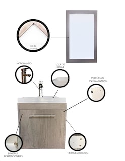 Foto 5 | Gabinete con Lavabo y Espejo Decomobil para Baño