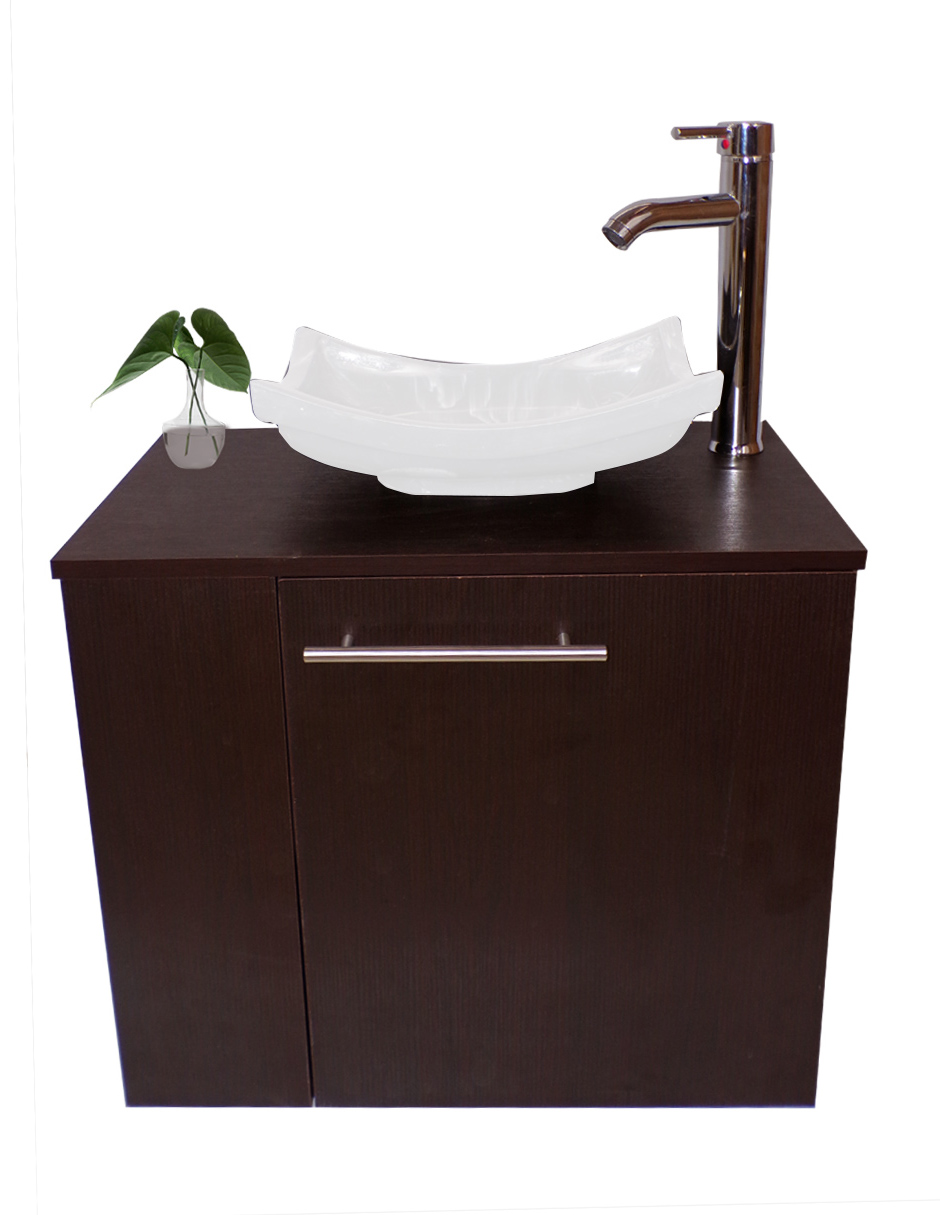 Foto 4 pulgar | Gabinete para Baño con Lavabo y Espejo Decorativo 60x50cm Vernier