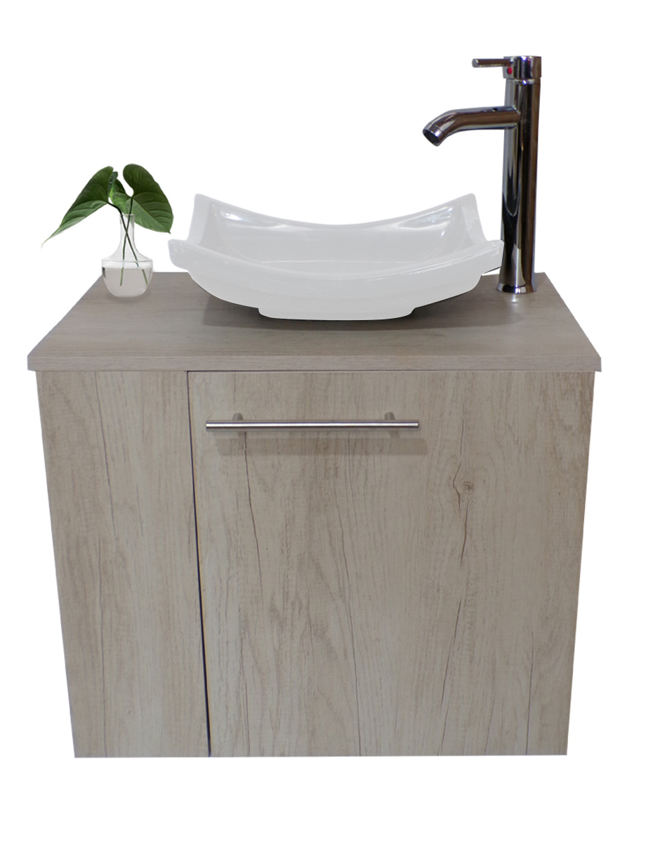 Foto 4 pulgar | Gabinete de Baño con Lavabo y Espejo Decorativo Vernier 60x50cm