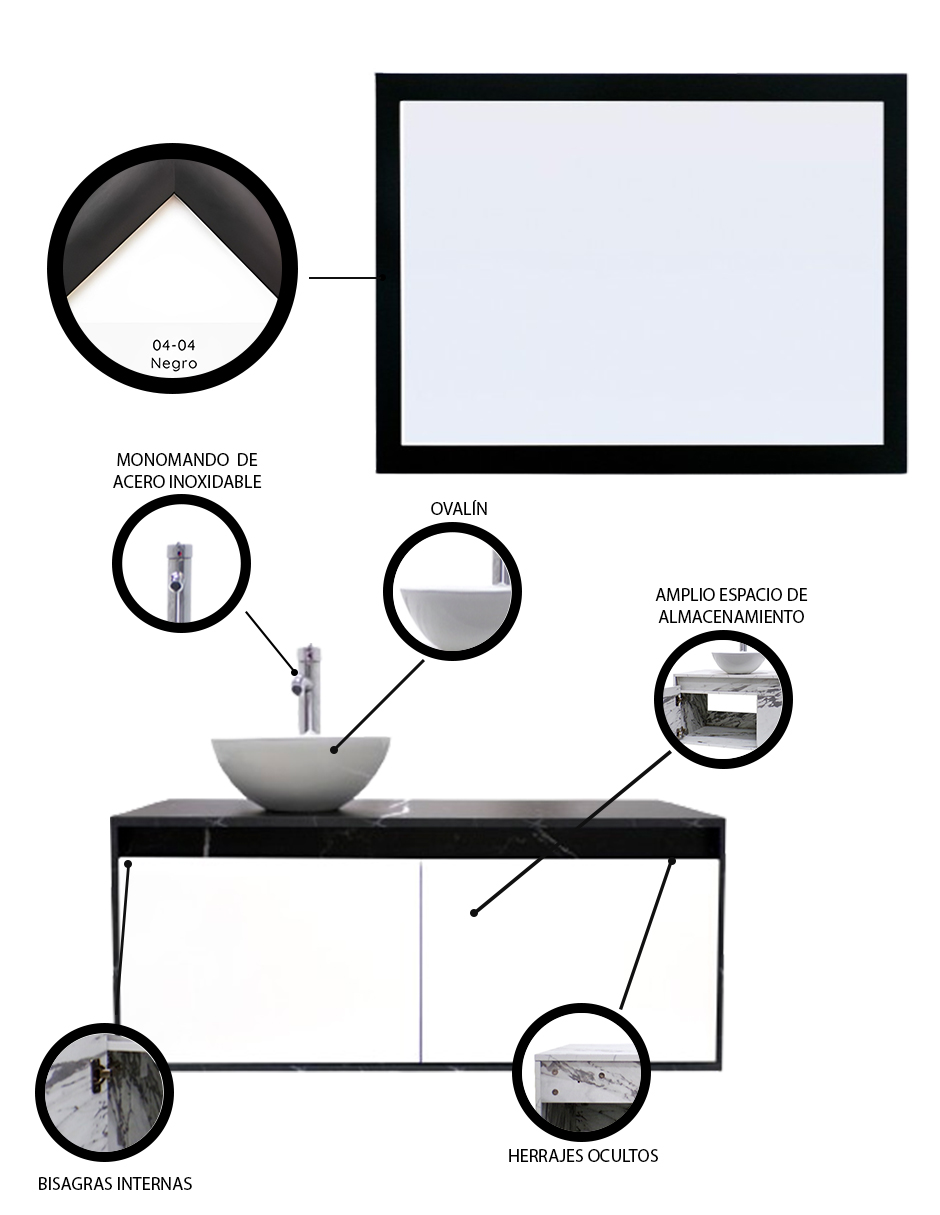 Foto 6 pulgar | Gabinete con Espejo Decomobil para Baño