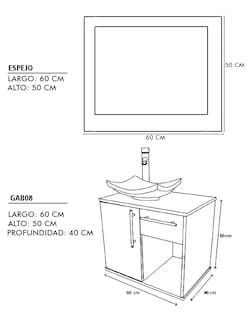 Foto 6 | Gabinete de Baño con Lavabo y Espejo Decorativo Soleura