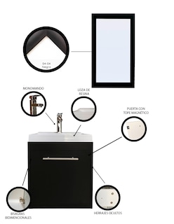 Foto 5 | Gabinete con Lavabo y Espejo Decomobil para Baño