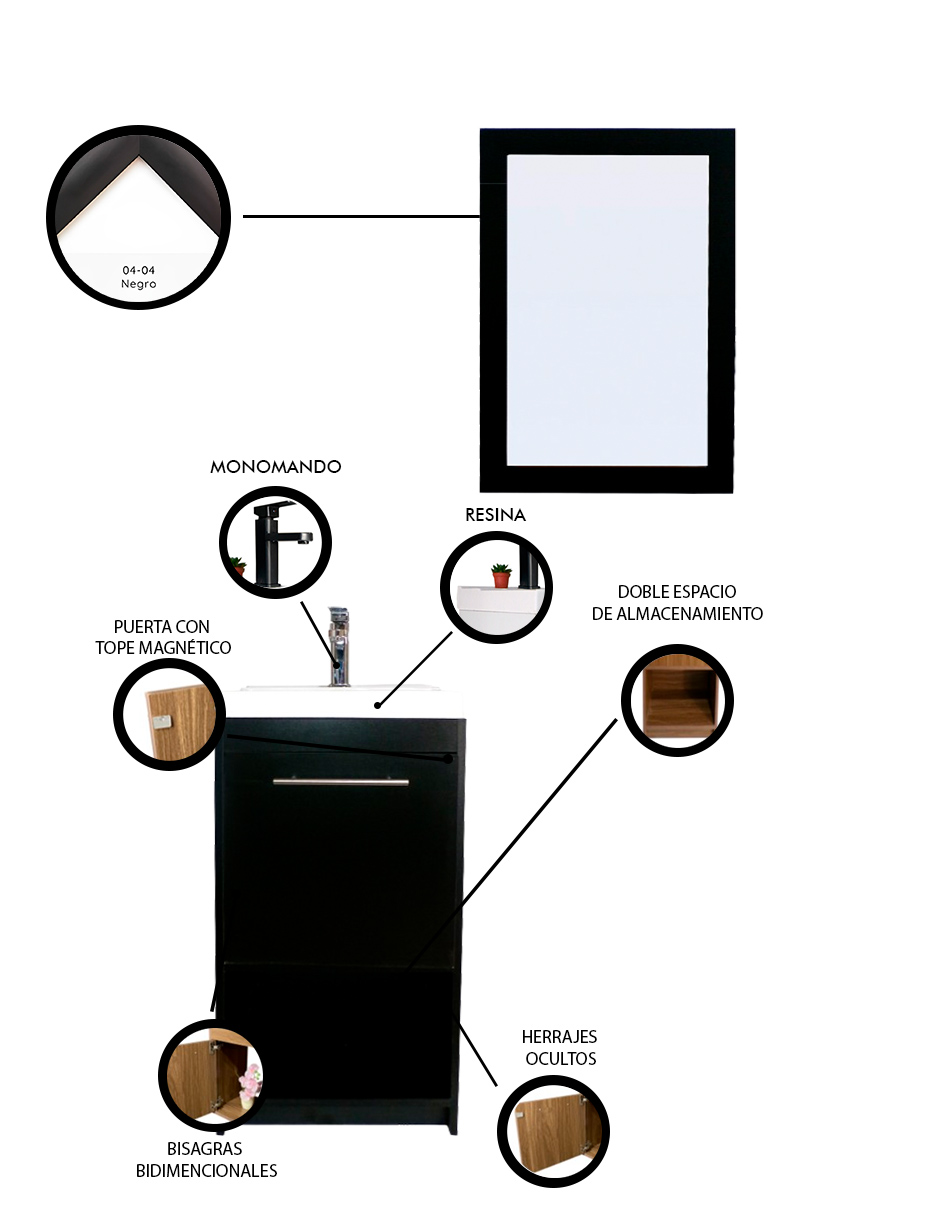 Foto 6 pulgar | Gabinete con Espejo Decomobil para Baño