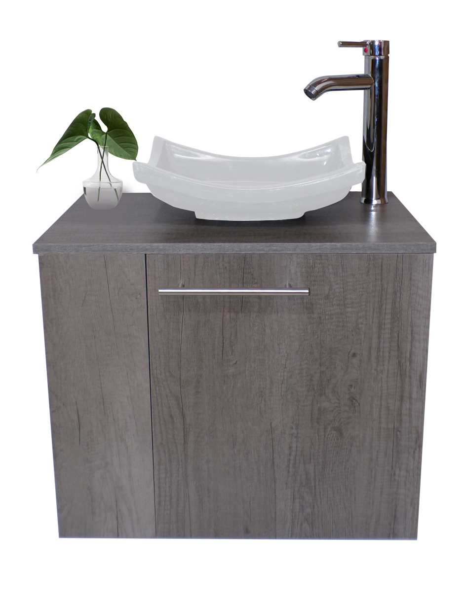 Foto 4 pulgar | Gabinete de Baño con Lavabo y Espejo Decorativo Vernier 60x50cm