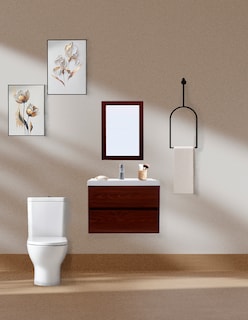 Foto 2 | Gabinete para Baño con Lavabo y Espejo Decorativo Decomobil Sion