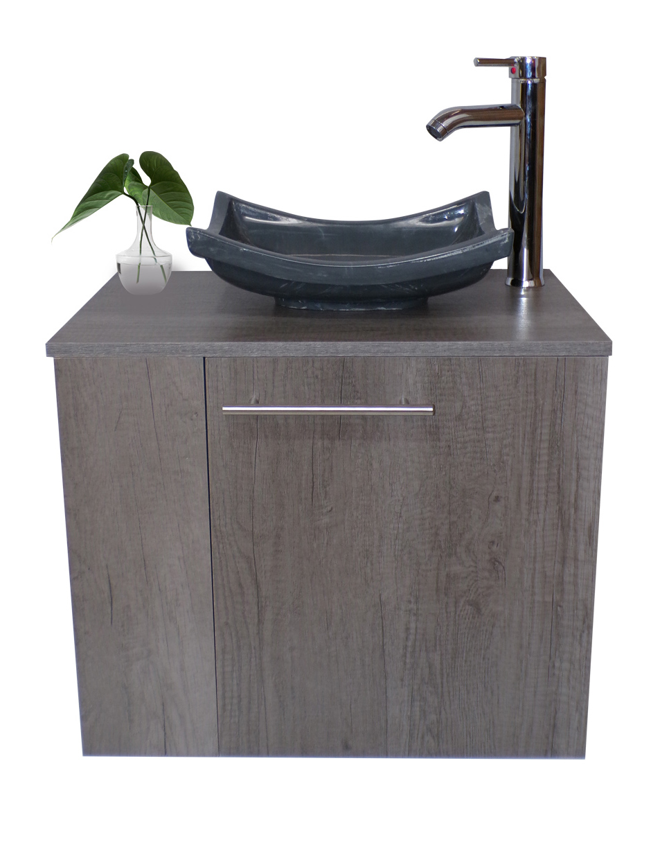 Foto 4 pulgar | Gabinete de Baño con Lavabo y Espejo Decorativo 60x50cm Vernier