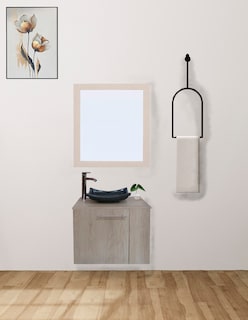 Foto 2 | Gabinete Para Baño Con Lavabo Y Espejo Decorativo 60x50cm Vernier