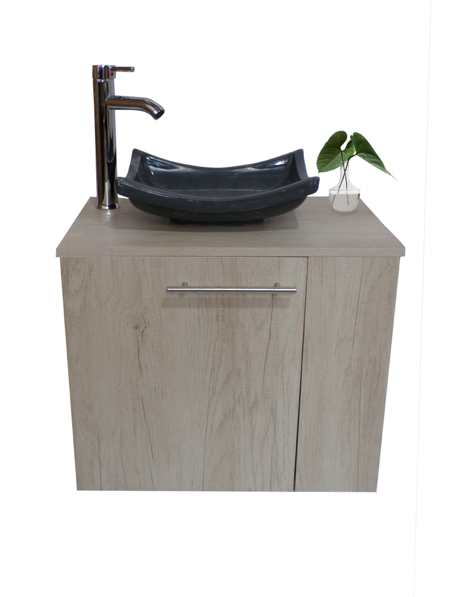 Foto 4 pulgar | Gabinete Para Baño Con Lavabo Y Espejo Decorativo 60x50cm Vernier