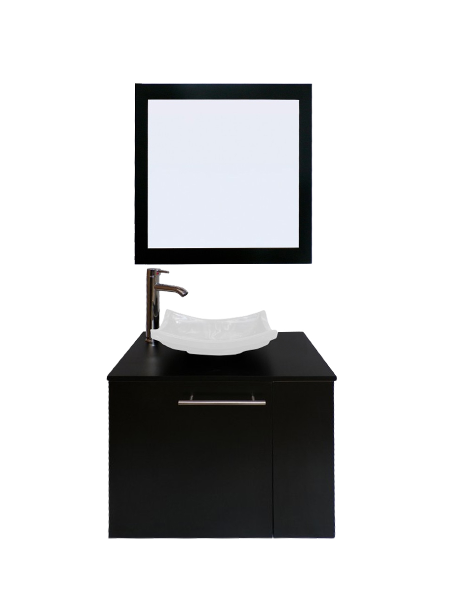 Gabinete Para Baño Con Lavabo Y Espejo Decorativo 60x50cm Vernier