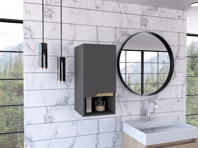 Foto 1 | Gabinete de Baño Apolis Plata Oscuro Y Café Claro