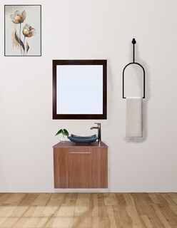 Foto 2 | Gabinete de Baño con Lavabo y Espejo Decorativo 60x50cm Vernier
