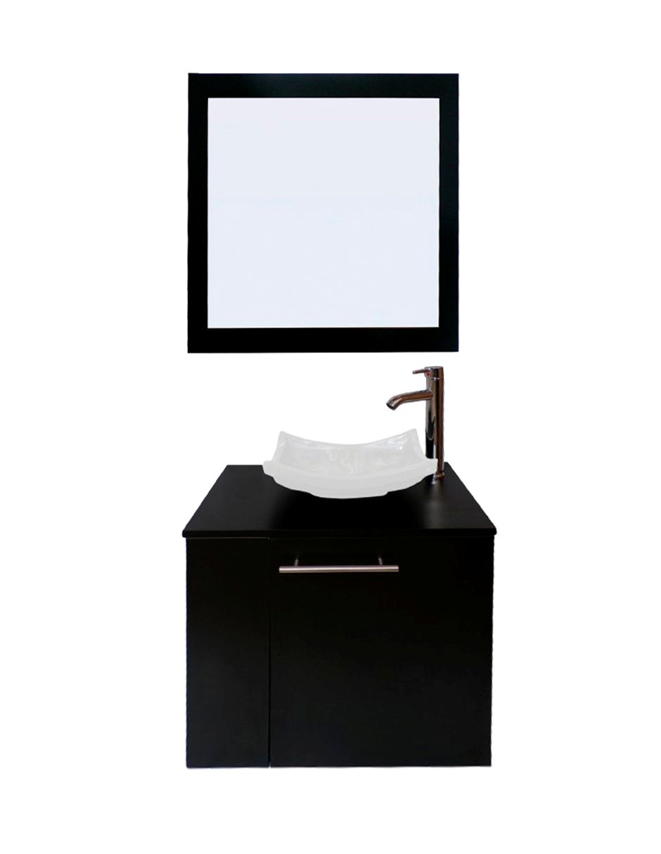 Foto 2 pulgar | Gabinete de Baño con Lavabo y Espejo Decorativo Vernier 60x50cm