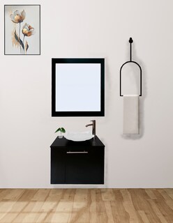 Foto 2 | Gabinete de Baño con Lavabo y Espejo Decorativo Vernier 60x50cm