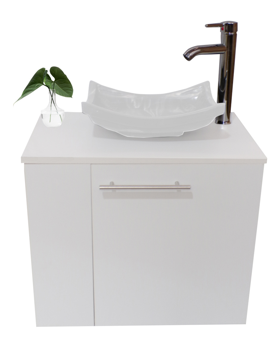 Foto 4 pulgar | Gabinete de Baño con Lavabo y Espejo Decorativo Vernier 60x50cm