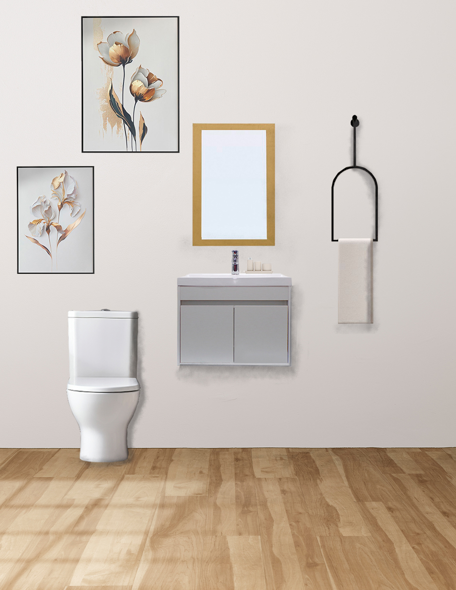 Foto 3 pulgar | Gabinete Para Baño Con Lavabo Y Espejo Decorativo Decomobil Piha