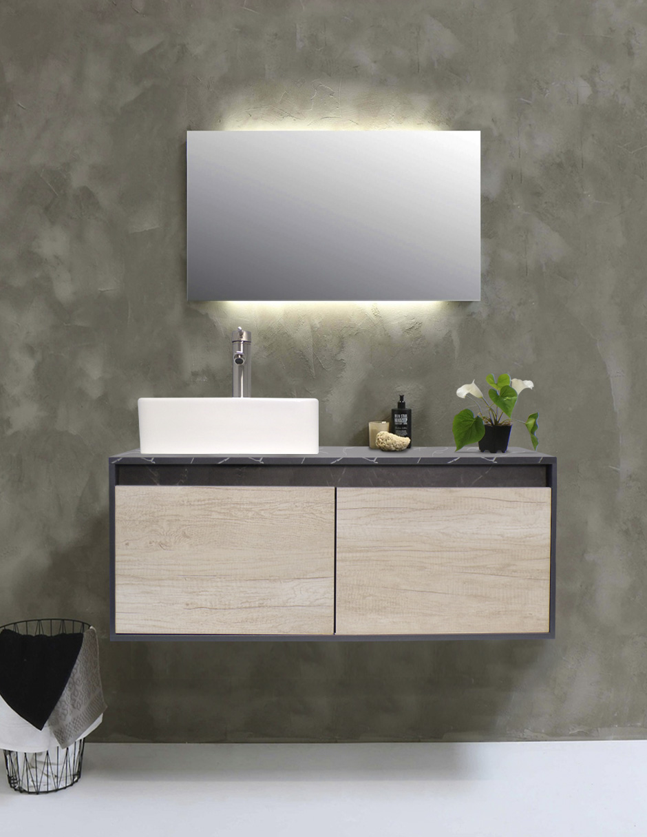 Foto 3 pulgar | Mueble Gabinete para Baño con Lavabo Decomobil Minimalista Krabi