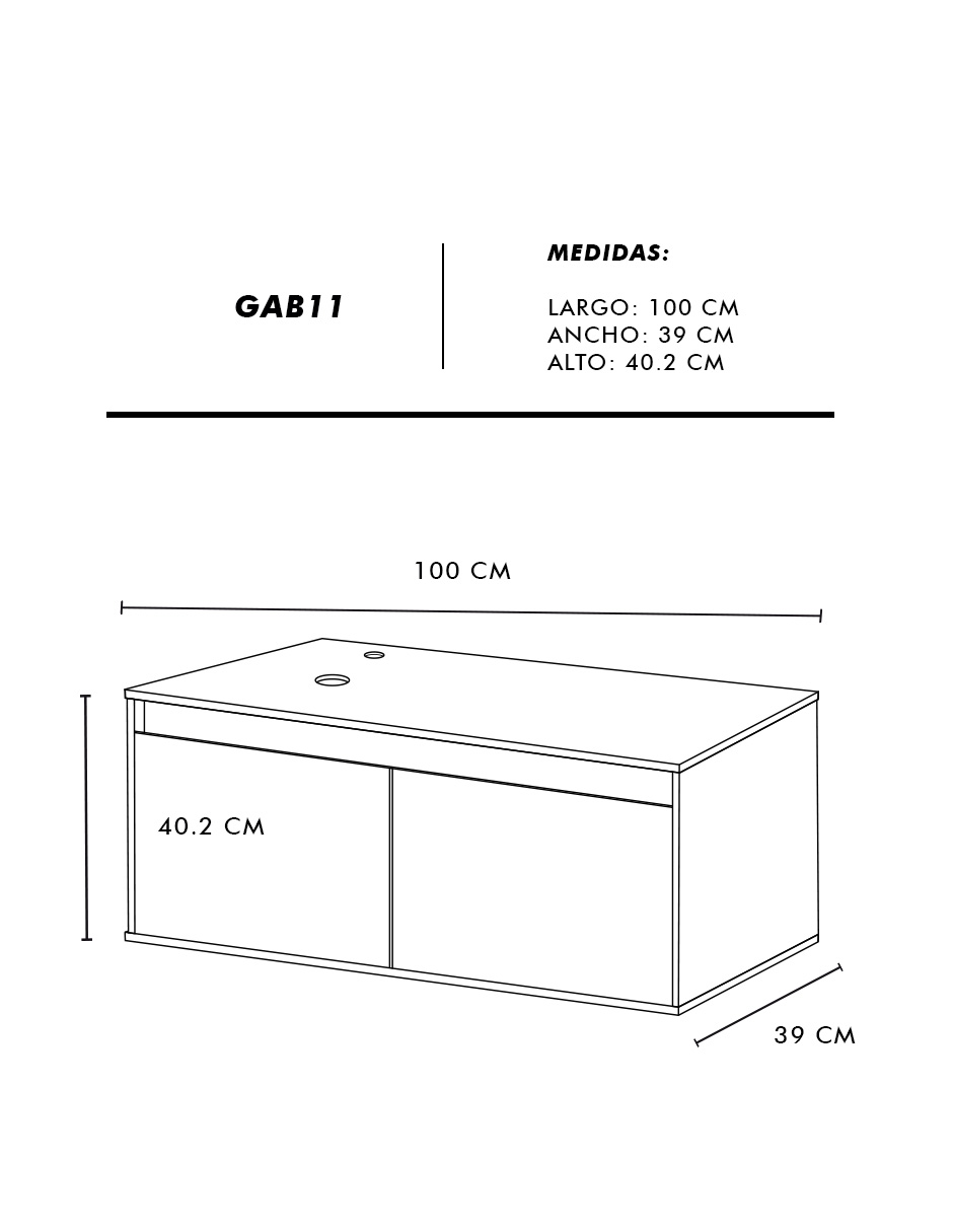 Foto 8 pulgar | Gabinete para Baño Decomobil con Lavabo Minimalista Krabi