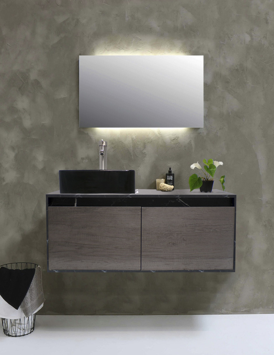 Foto 3 pulgar | Mueble Gabinete para Baño con Lavabo Minimalista Krabi