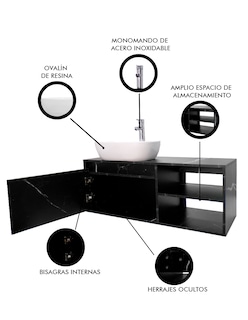 Foto 6 | Gabinete con Lavamanos y Monomando Decomobil para Baño