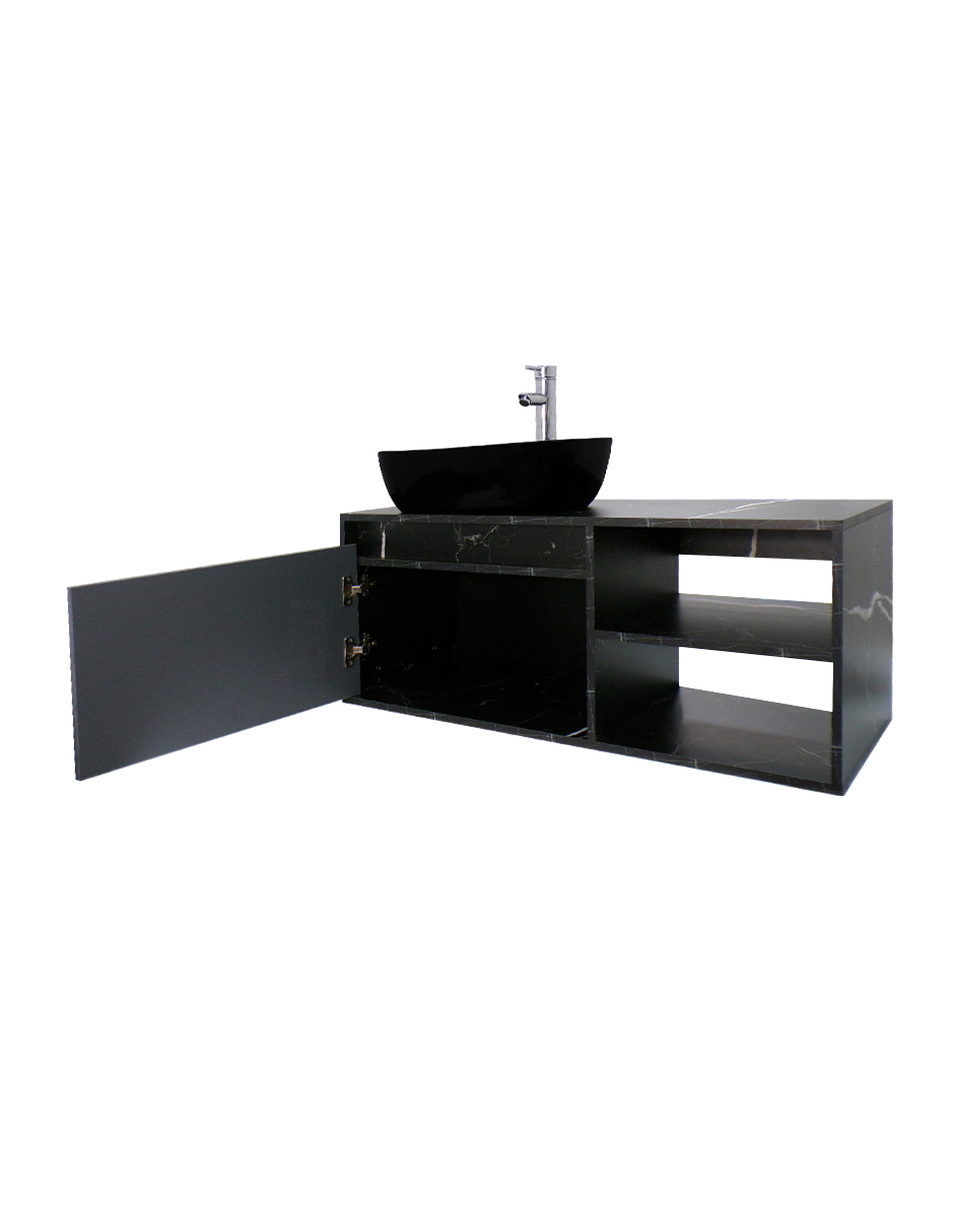 Foto 4 pulgar | Gabinete para Baño Decomobil Negro con Lavamanos y Monomando Odín