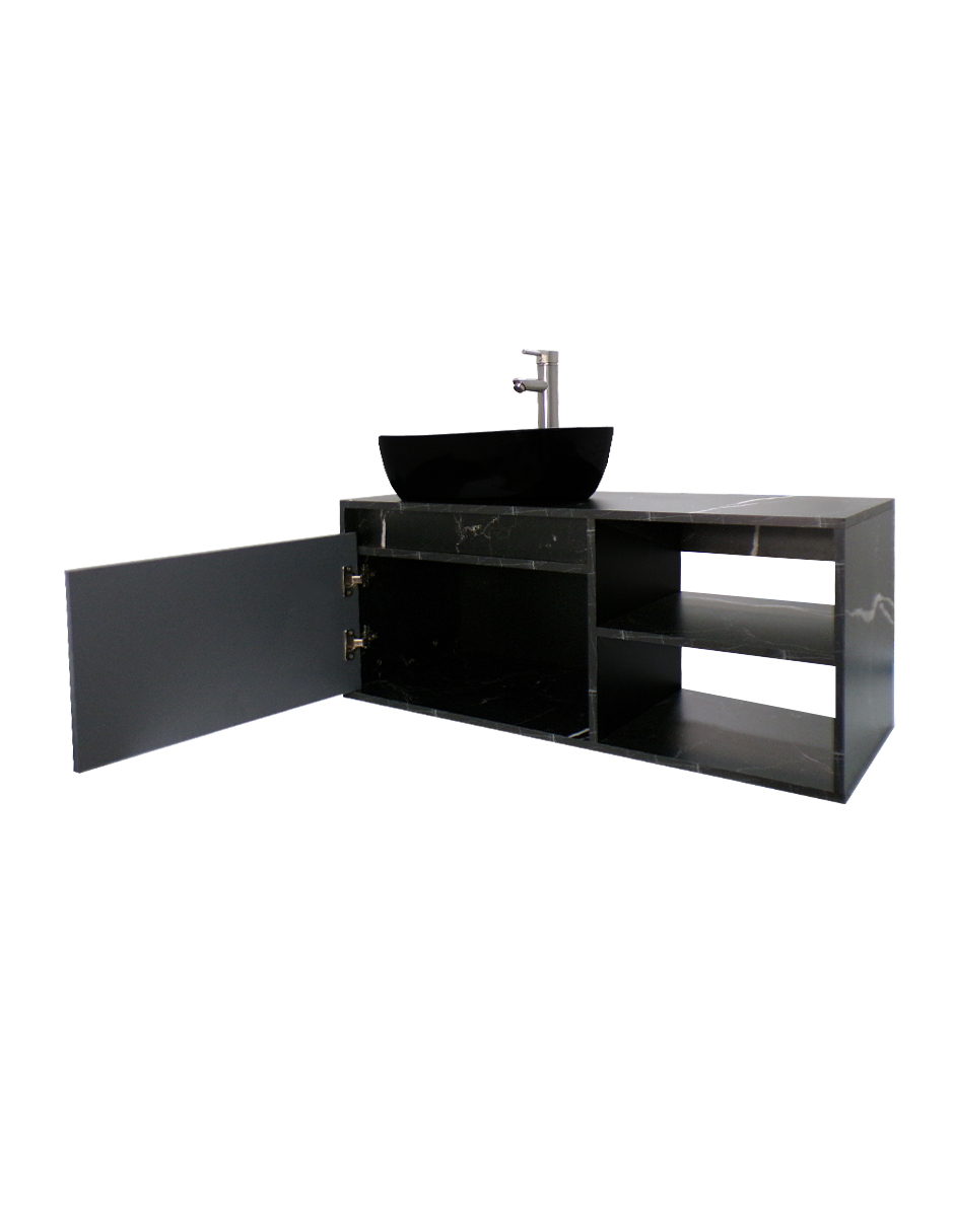 Foto 4 pulgar | Gabinete para Baño Decomobil Negro con Lavamanos y Monomando Odín