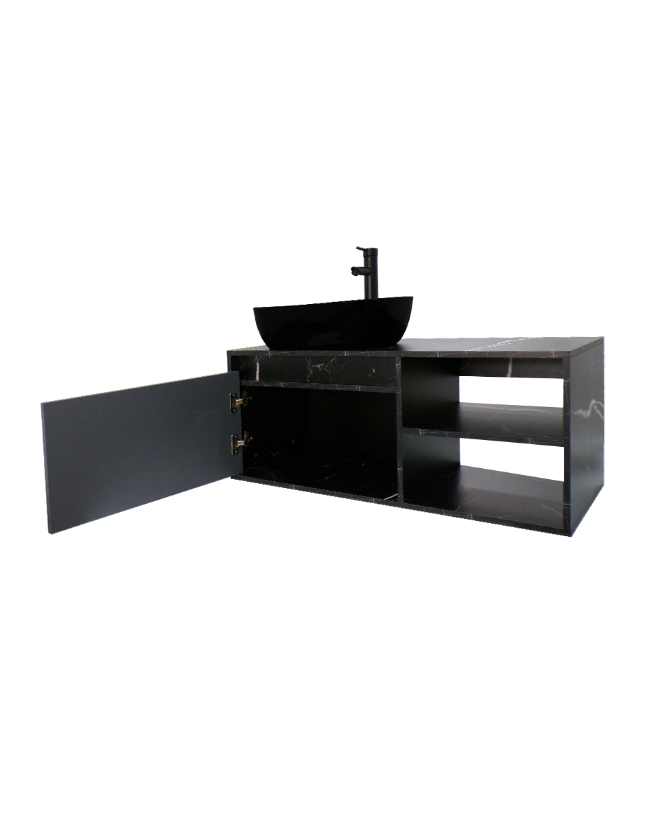 Foto 4 pulgar | Gabinete para Baño Decomobil Negro con Lavamanos y Monomando ODIN