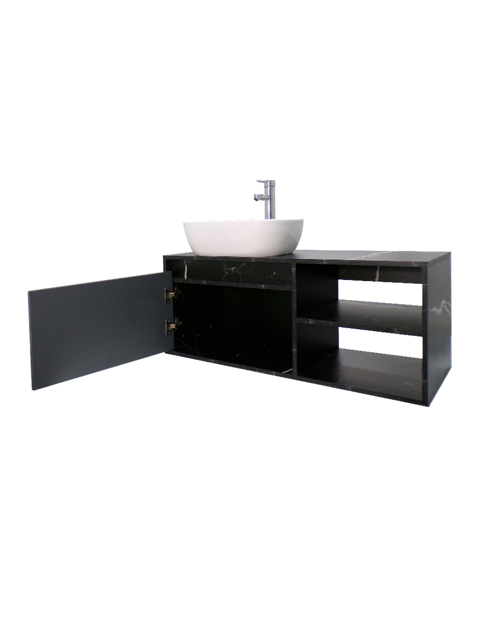 Foto 4 pulgar | Gabinete para Baño Decomobil Negro con Lavamanos y Monomando Odín