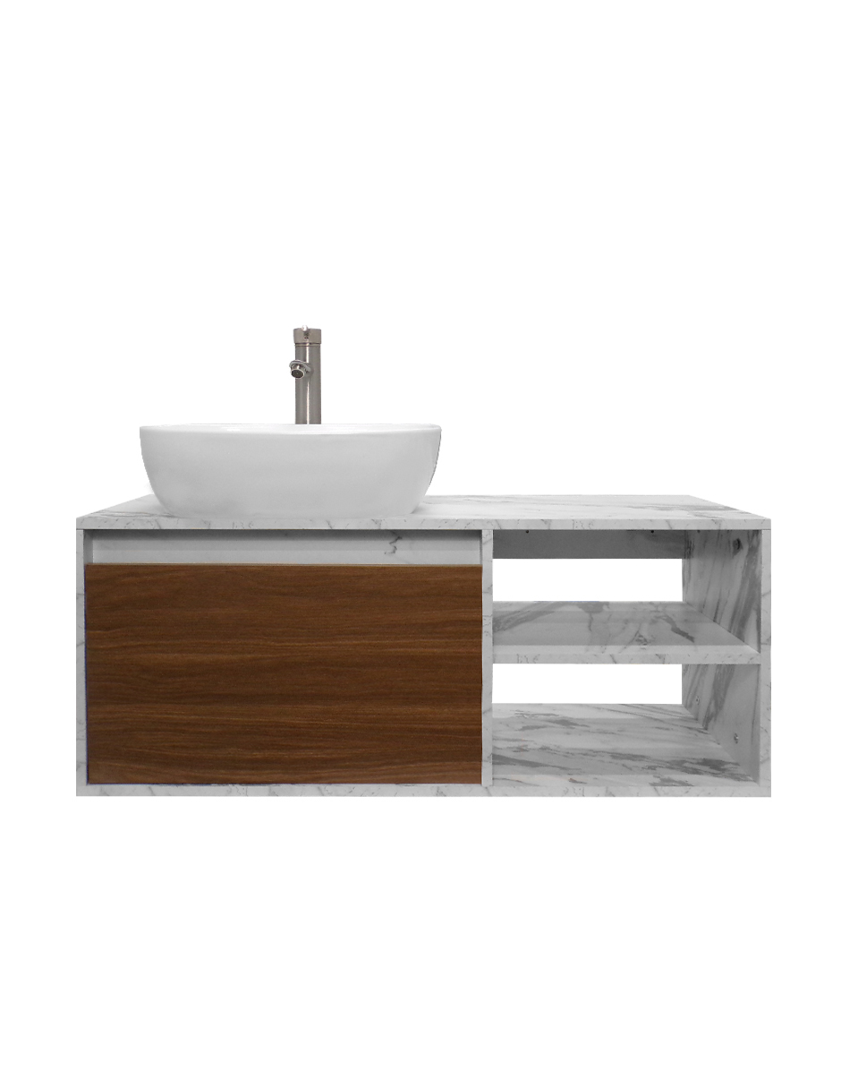 Foto 4 pulgar | Gabinete De Baño Con Lavabo Y Espejo Decorativo Minimalista Marbella