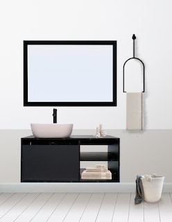 Foto 2 | Gabinete De Baño Con Lavabo Y Espejo Decorativo Minimalista Decomobil Marbella