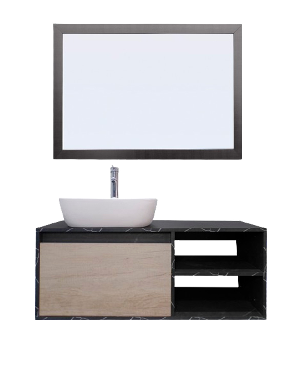 Foto 2 pulgar | Gabinete De Baño Con Lavabo Y Espejo Decorativo Minimalista Decomobil Marbella