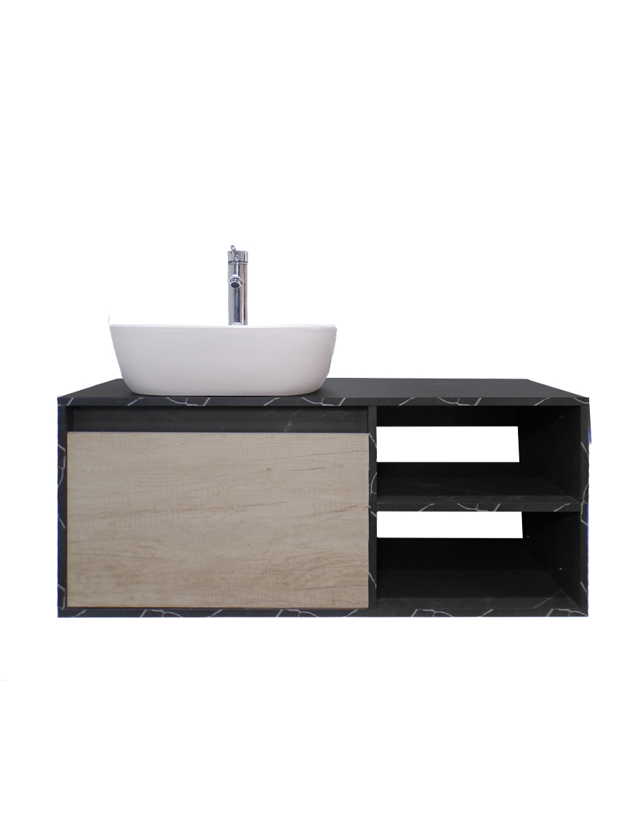 Foto 4 pulgar | Gabinete De Baño Con Lavabo Y Espejo Decorativo Minimalista Decomobil Marbella