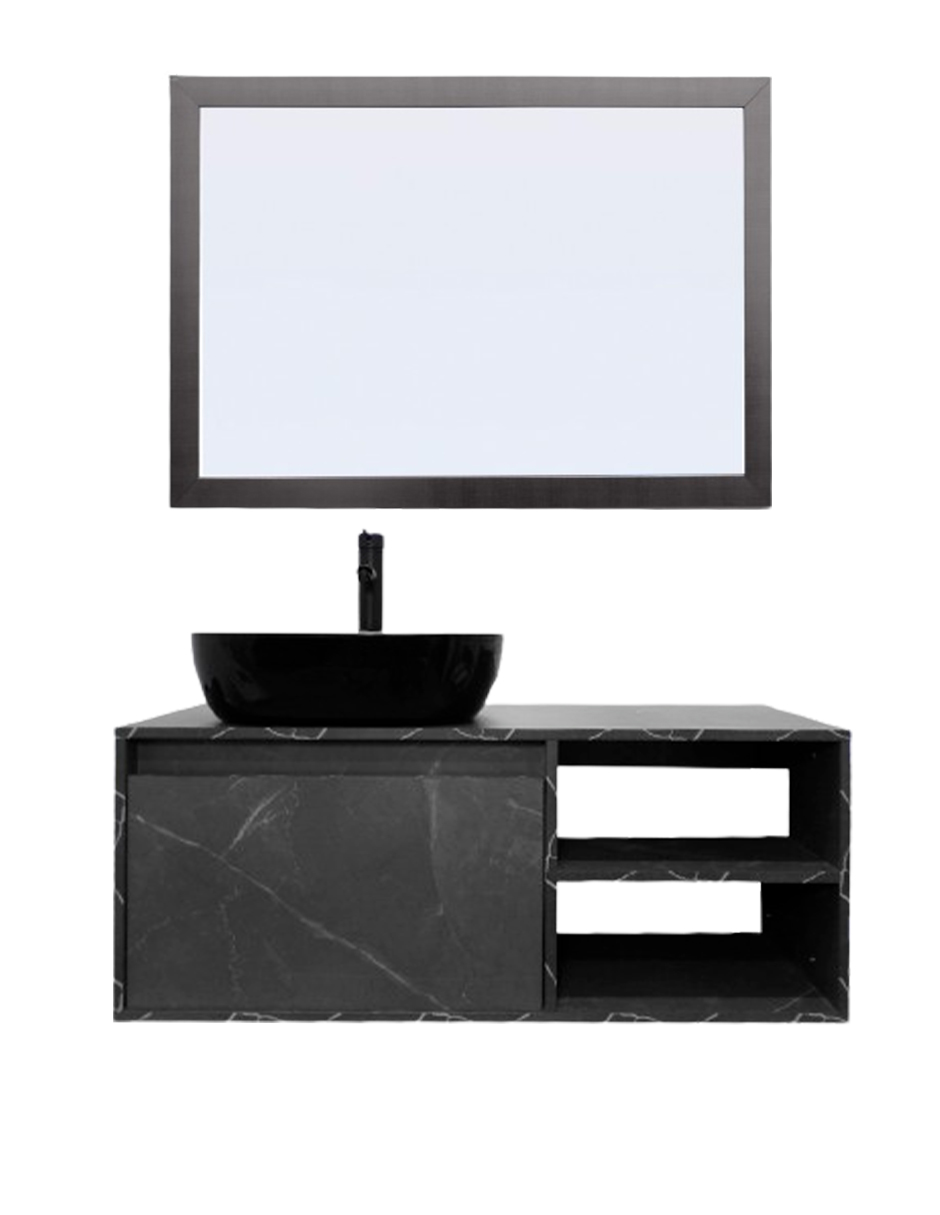 Foto 2 pulgar | Gabinete De Baño Con Lavabo Y Espejo Decorativo Minimalista Decomobil Marbella