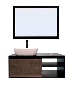 Foto 1 | Gabinete de Baño Decomobil con Lavabo y Espejo Decorativo Minimalista Marbella