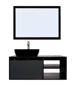 Foto 1 | Gabinete De Baño Con Lavabo Y Espejo Decorativo Minimalista Decomobil Marbella