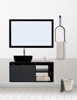 Foto 2 | Gabinete De Baño Con Lavabo Y Espejo Decorativo Minimalista Decomobil Marbella