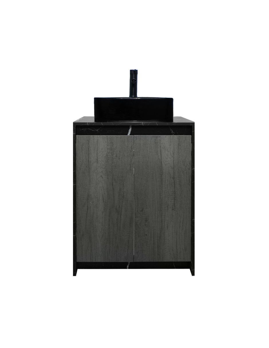 Foto 4 pulgar | Gabinete de Baño Decomobil Negro con Lavabo y Espejo Decorativo Varenna