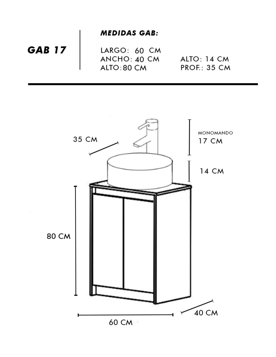 Foto 7 pulgar | Gabinete para Baño Decomobil con Lavabo y Llave Minimalista Varenna