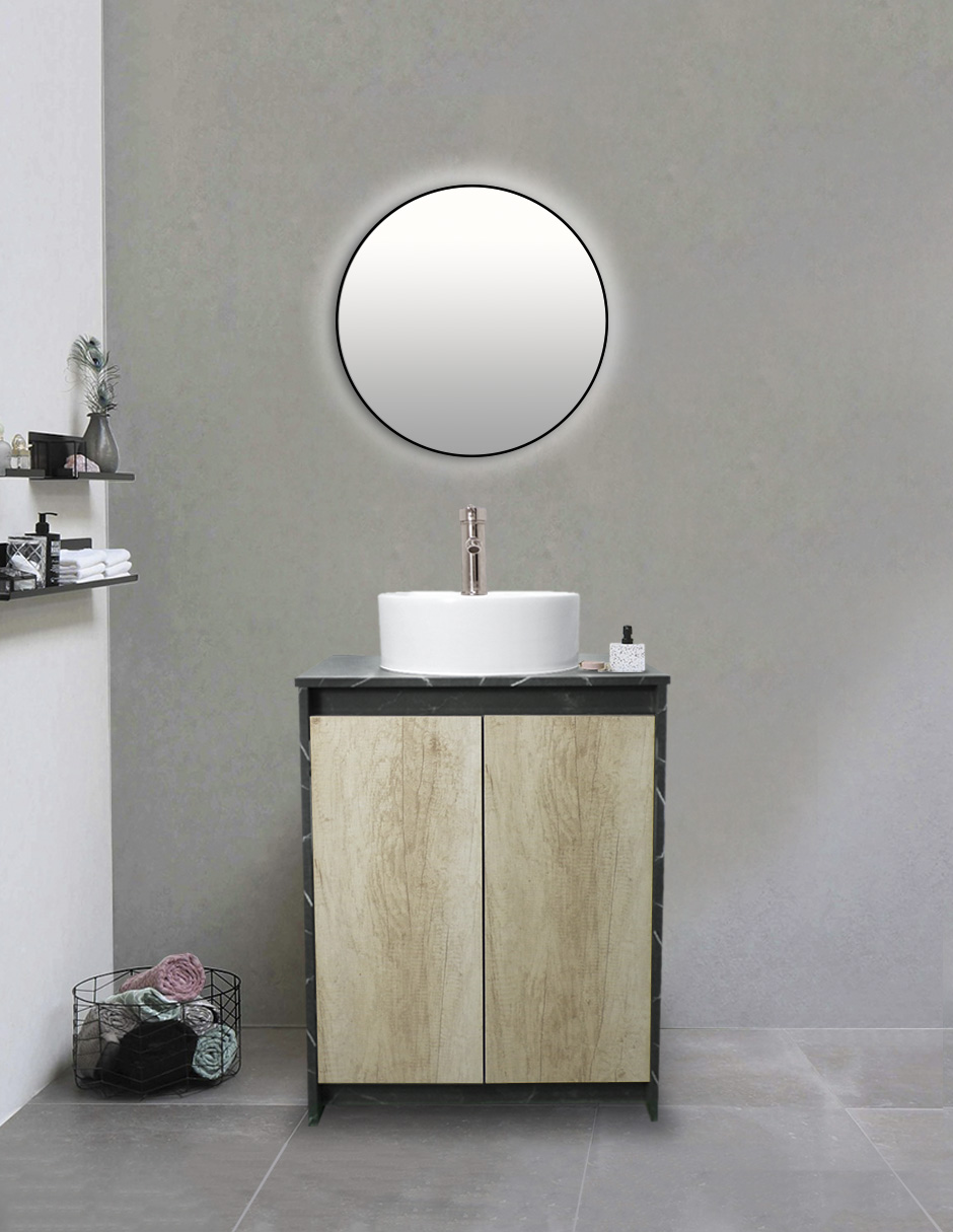 Foto 3 pulgar | Gabinete Para Baño Con Lavabo Y Llave Minimalista Varenna