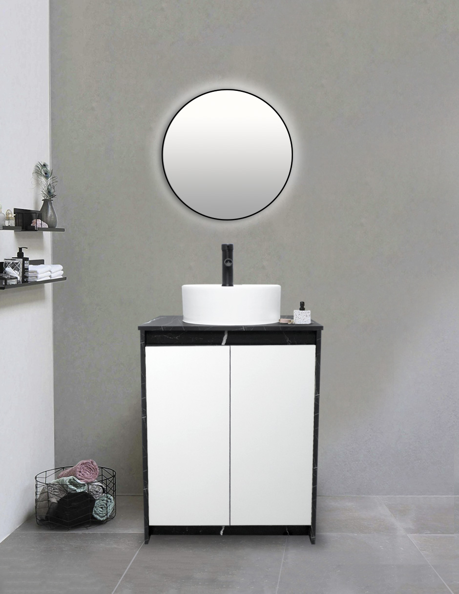 Foto 3 pulgar | Gabinete Para Baño Con Lavabo Y Llave Minimalista Varenna