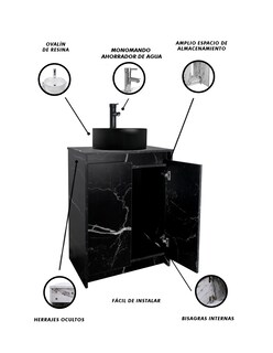 Foto 5 | Gabinete Para Baño Con Lavabo Y Llave Minimalista Varenna