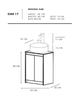 Foto 6 | Gabinete Para Baño Con Lavabo Y Llave Minimalista Varenna