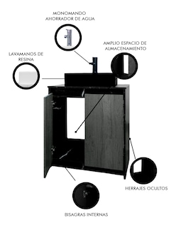 Foto 5 | Gabinete Para Baño Con Lavabo Y Llave Minimalista Decomobil Varenna
