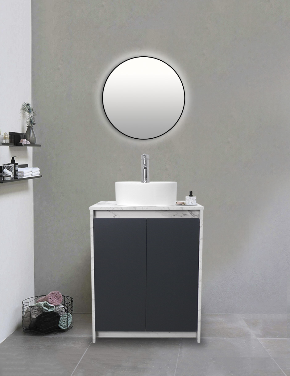 Foto 3 pulgar | Gabinete Para Baño Con Lavabo Y Llave Minimalista Varenna