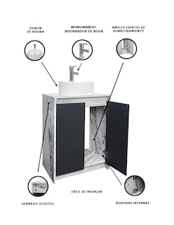 Foto 5 | Gabinete Para Baño Con Lavabo Y Llave Minimalista Varenna