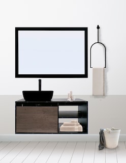Foto 2 | Gabinete De Baño Con Lavabo Y Espejo Decorativo Minimalista Decomobil Marbella